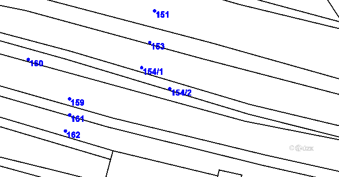 Parcela st. 154/2 v KÚ Liblín, Katastrální mapa