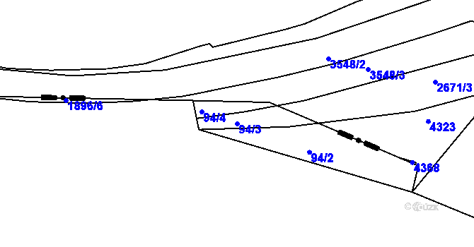 Parcela st. 94/3 v KÚ Liblín, Katastrální mapa
