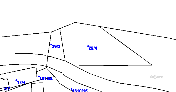 Parcela st. 29/4 v KÚ Liblín, Katastrální mapa
