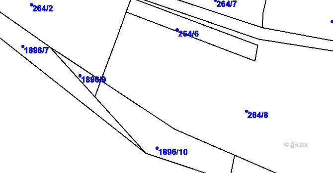 Parcela st. 265/3 v KÚ Liblín, Katastrální mapa