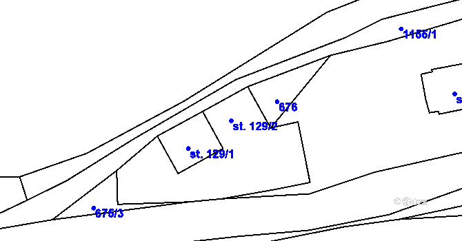 Parcela st. 129/2 v KÚ Libňatov, Katastrální mapa