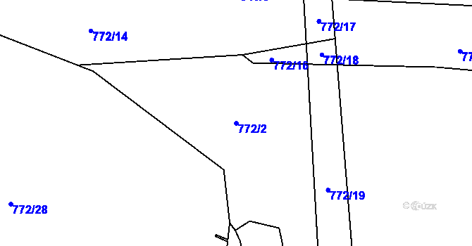 Parcela st. 772/2 v KÚ Jelmo, Katastrální mapa