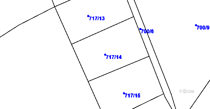 Parcela st. 717/14 v KÚ Jelmo, Katastrální mapa