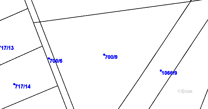 Parcela st. 700/9 v KÚ Jelmo, Katastrální mapa