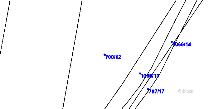 Parcela st. 700/12 v KÚ Jelmo, Katastrální mapa