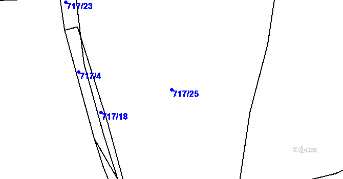 Parcela st. 717/25 v KÚ Jelmo, Katastrální mapa