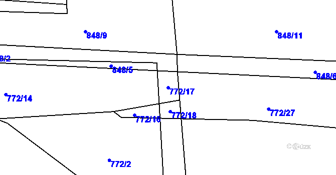 Parcela st. 772/17 v KÚ Jelmo, Katastrální mapa
