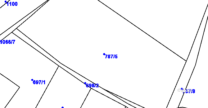 Parcela st. 787/5 v KÚ Jelmo, Katastrální mapa