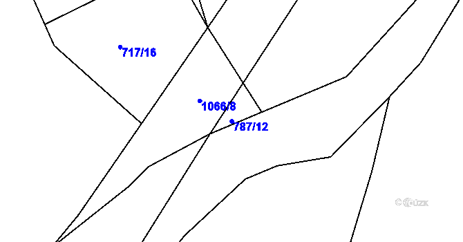Parcela st. 787/12 v KÚ Jelmo, Katastrální mapa
