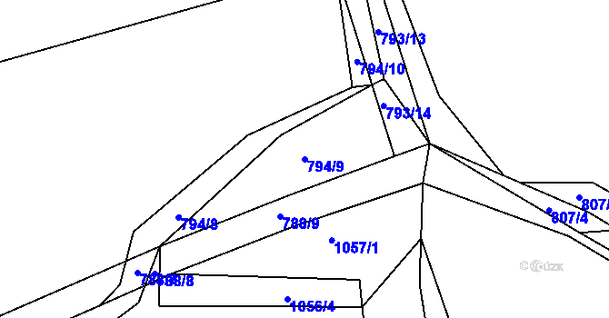 Parcela st. 794/9 v KÚ Jelmo, Katastrální mapa