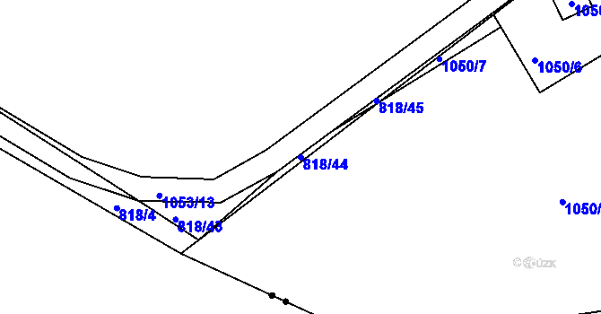 Parcela st. 818/44 v KÚ Jelmo, Katastrální mapa