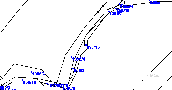 Parcela st. 858/13 v KÚ Jelmo, Katastrální mapa