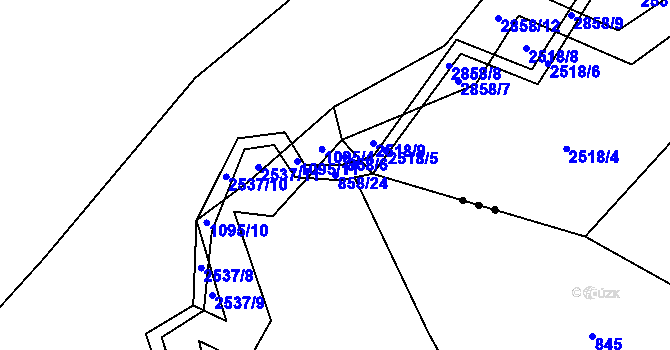 Parcela st. 858/24 v KÚ Jelmo, Katastrální mapa