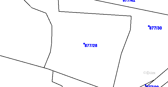 Parcela st. 877/28 v KÚ Jelmo, Katastrální mapa