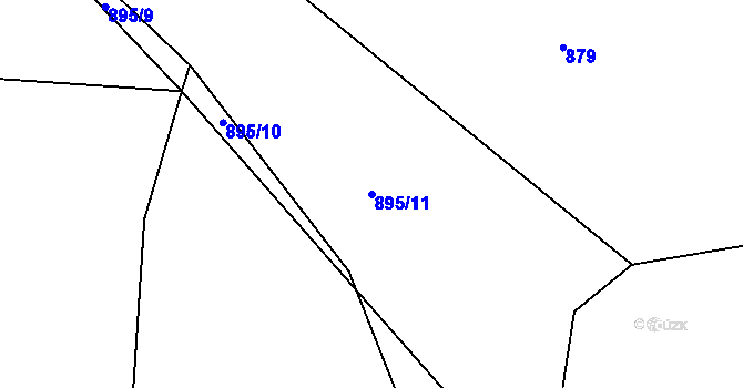 Parcela st. 895/11 v KÚ Jelmo, Katastrální mapa