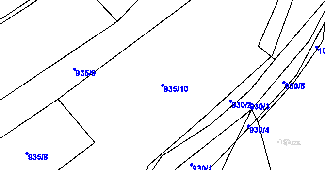 Parcela st. 935/10 v KÚ Jelmo, Katastrální mapa