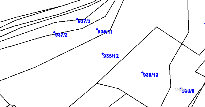 Parcela st. 935/12 v KÚ Jelmo, Katastrální mapa