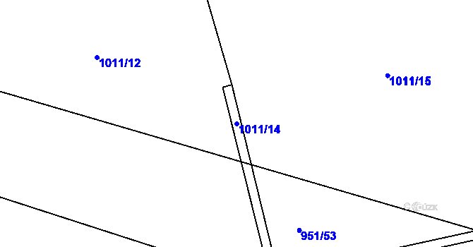 Parcela st. 1011/14 v KÚ Jelmo, Katastrální mapa
