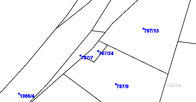 Parcela st. 787/24 v KÚ Jelmo, Katastrální mapa