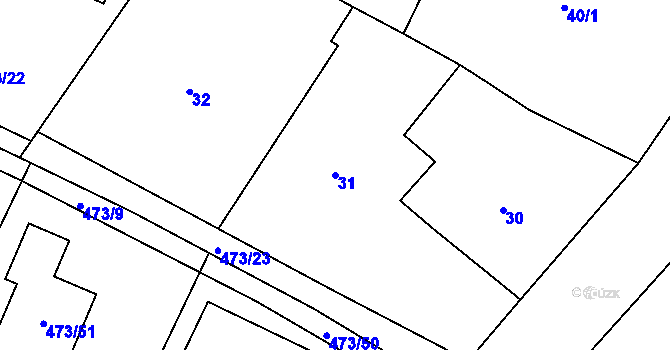Parcela st. 31 v KÚ Libníč, Katastrální mapa