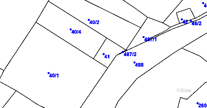 Parcela st. 41 v KÚ Libníč, Katastrální mapa