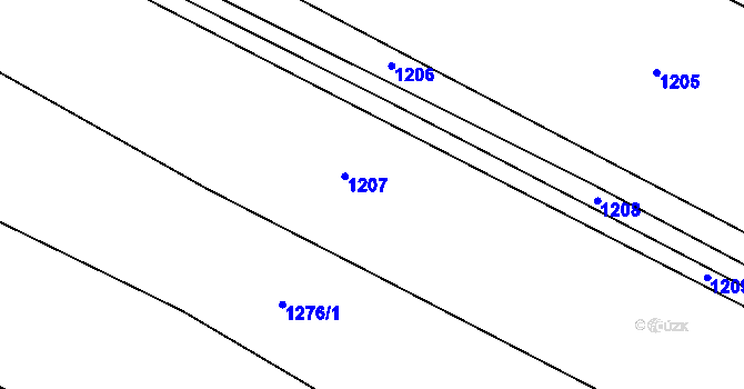 Parcela st. 242/1 v KÚ Libníč, Katastrální mapa