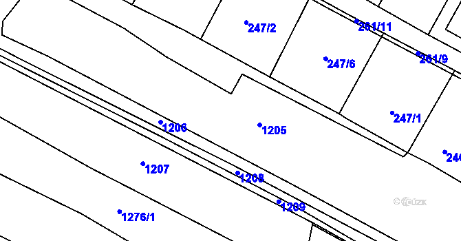 Parcela st. 244 v KÚ Libníč, Katastrální mapa