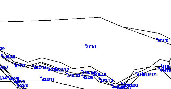 Parcela st. 371/1 v KÚ Libníč, Katastrální mapa
