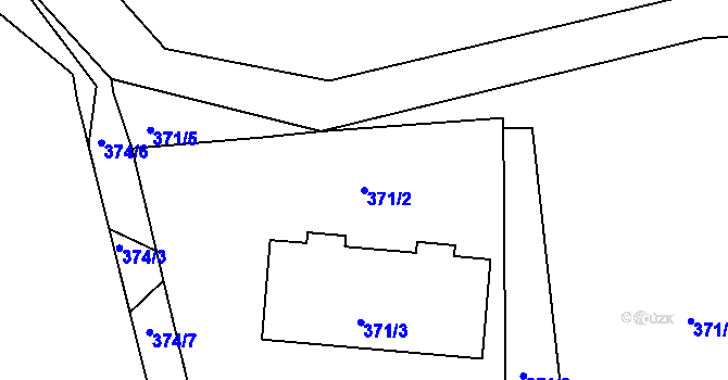 Parcela st. 371/2 v KÚ Libníč, Katastrální mapa
