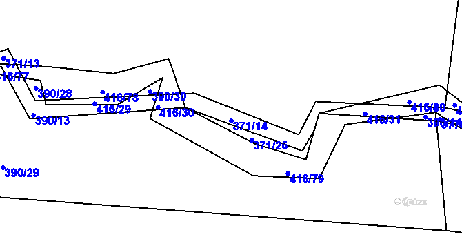 Parcela st. 371/14 v KÚ Libníč, Katastrální mapa