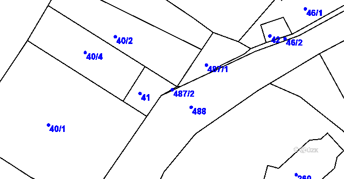 Parcela st. 487/2 v KÚ Libníč, Katastrální mapa
