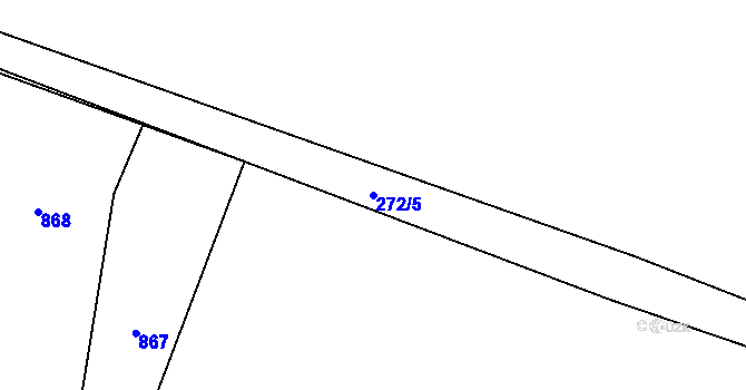 Parcela st. 272/5 v KÚ Libníkovice, Katastrální mapa