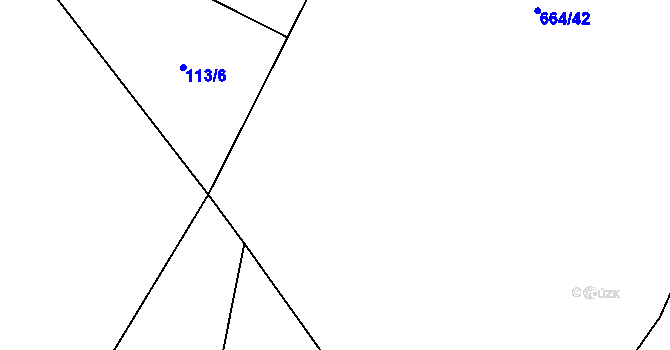 Parcela st. 113/2 v KÚ Libočany, Katastrální mapa