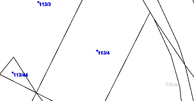 Parcela st. 113/4 v KÚ Libočany, Katastrální mapa