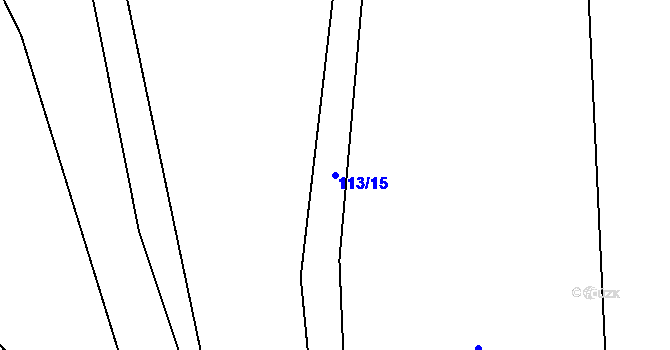Parcela st. 113/15 v KÚ Libočany, Katastrální mapa