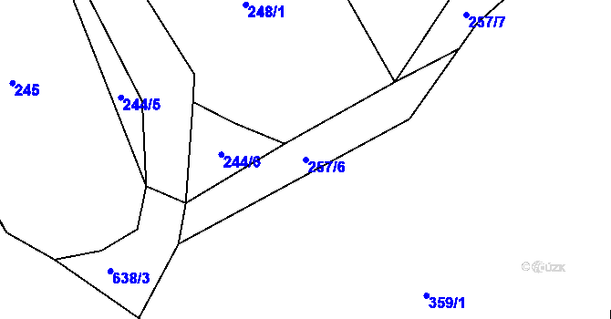 Parcela st. 257/6 v KÚ Libočany, Katastrální mapa