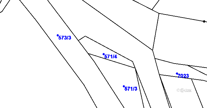 Parcela st. 571/4 v KÚ Libočany, Katastrální mapa