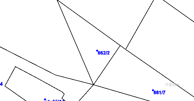 Parcela st. 662/2 v KÚ Libočany, Katastrální mapa