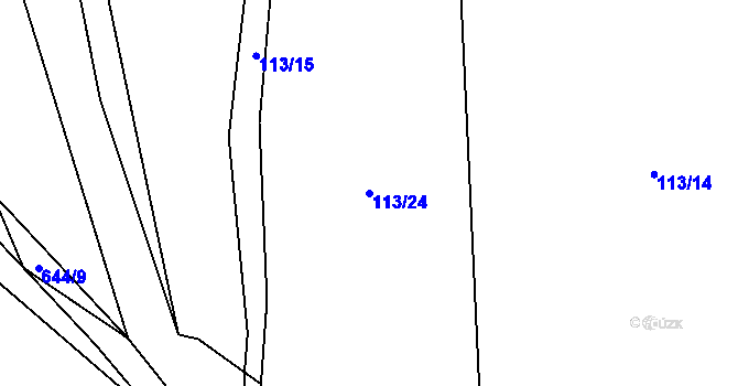Parcela st. 113/24 v KÚ Libočany, Katastrální mapa