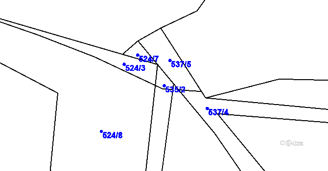 Parcela st. 535/2 v KÚ Libočany, Katastrální mapa