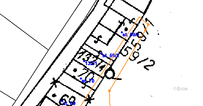 Parcela st. 59/2 v KÚ Libodřice, Katastrální mapa