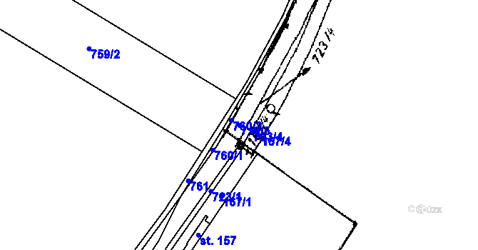 Parcela st. 719/5 v KÚ Libodřice, Katastrální mapa