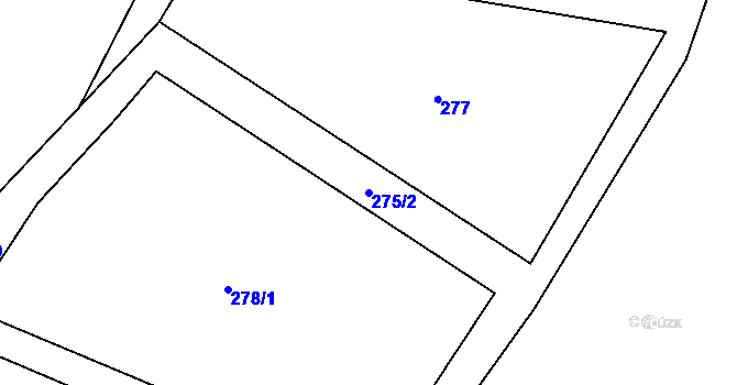 Parcela st. 275/2 v KÚ Libochovany, Katastrální mapa