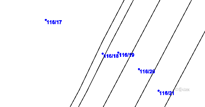 Parcela st. 116/18 v KÚ Řepnice, Katastrální mapa