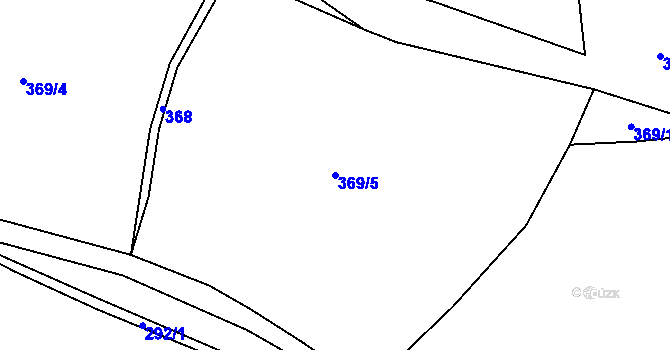 Parcela st. 369/5 v KÚ Řepnice, Katastrální mapa
