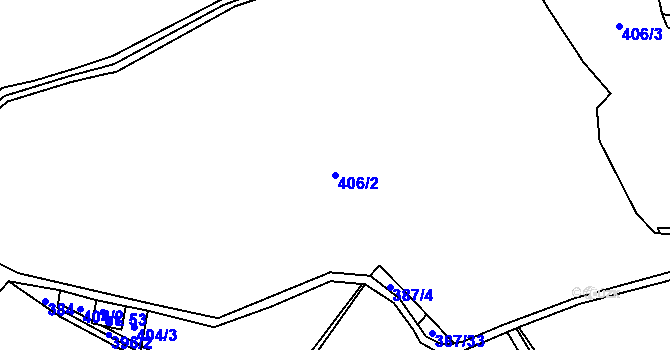Parcela st. 406/2 v KÚ Řepnice, Katastrální mapa