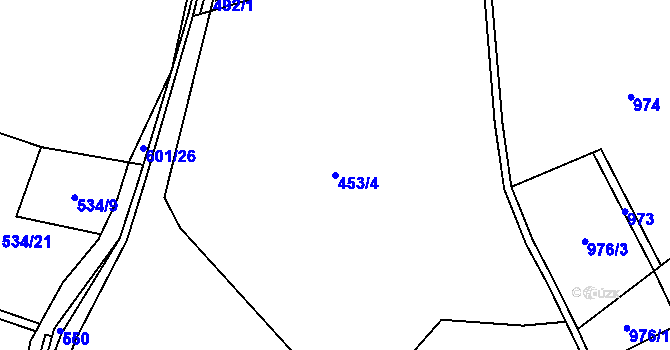 Parcela st. 453/4 v KÚ Řepnice, Katastrální mapa
