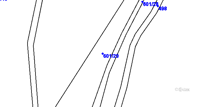 Parcela st. 601/29 v KÚ Řepnice, Katastrální mapa