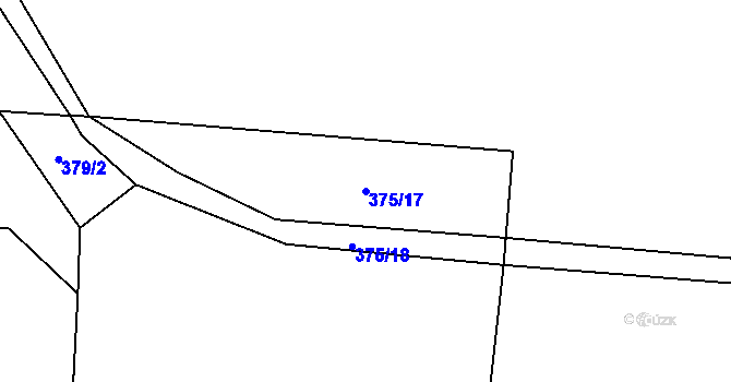 Parcela st. 375/17 v KÚ Libochovice, Katastrální mapa