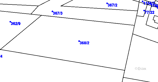 Parcela st. 368/2 v KÚ Libochovice, Katastrální mapa